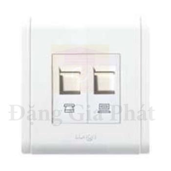 Ổ cắm điện thoại RJ11 + Ổ cắm vi tính RJ45 NB5.0 DH/DN